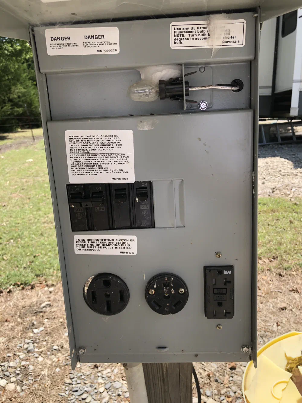 20, 30, and 50 amp hookups